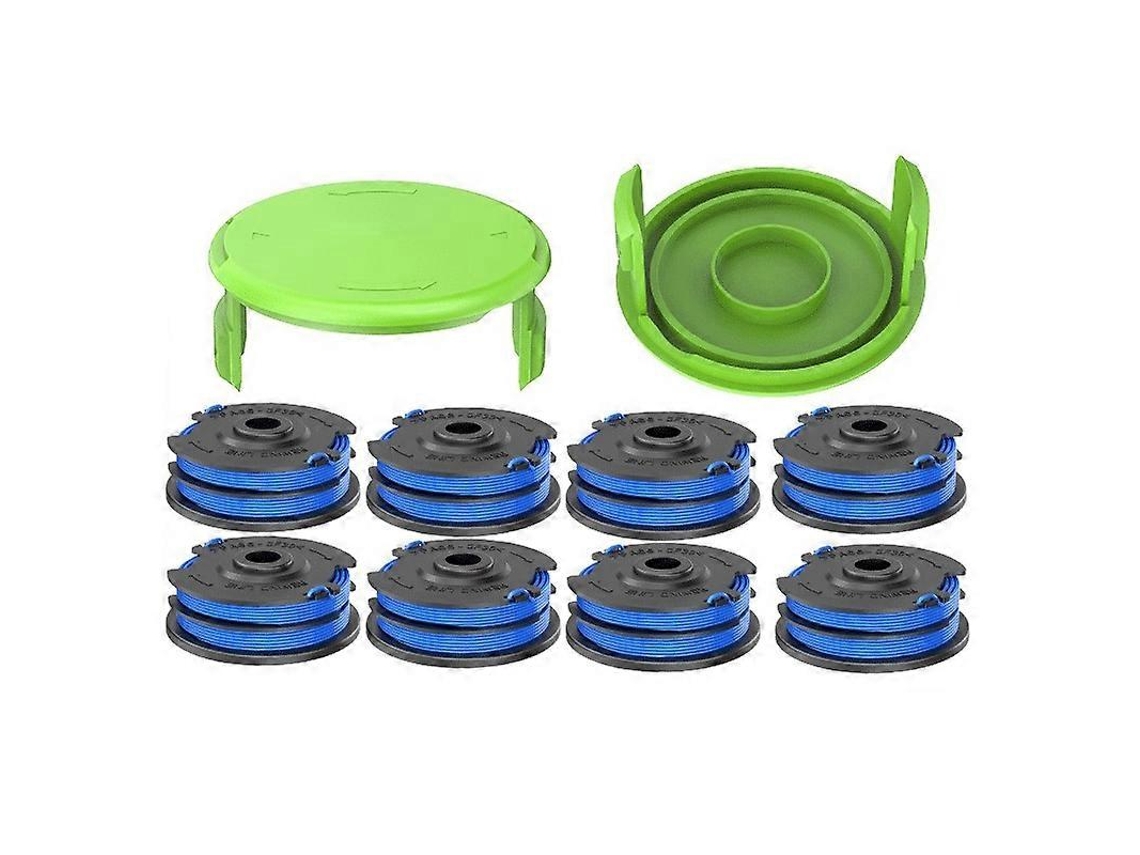 8 Bobinas E 2 Tampas De Bobina Para Peças De Reposição De Cortadores De Grama Greenworks, 29082 29242
