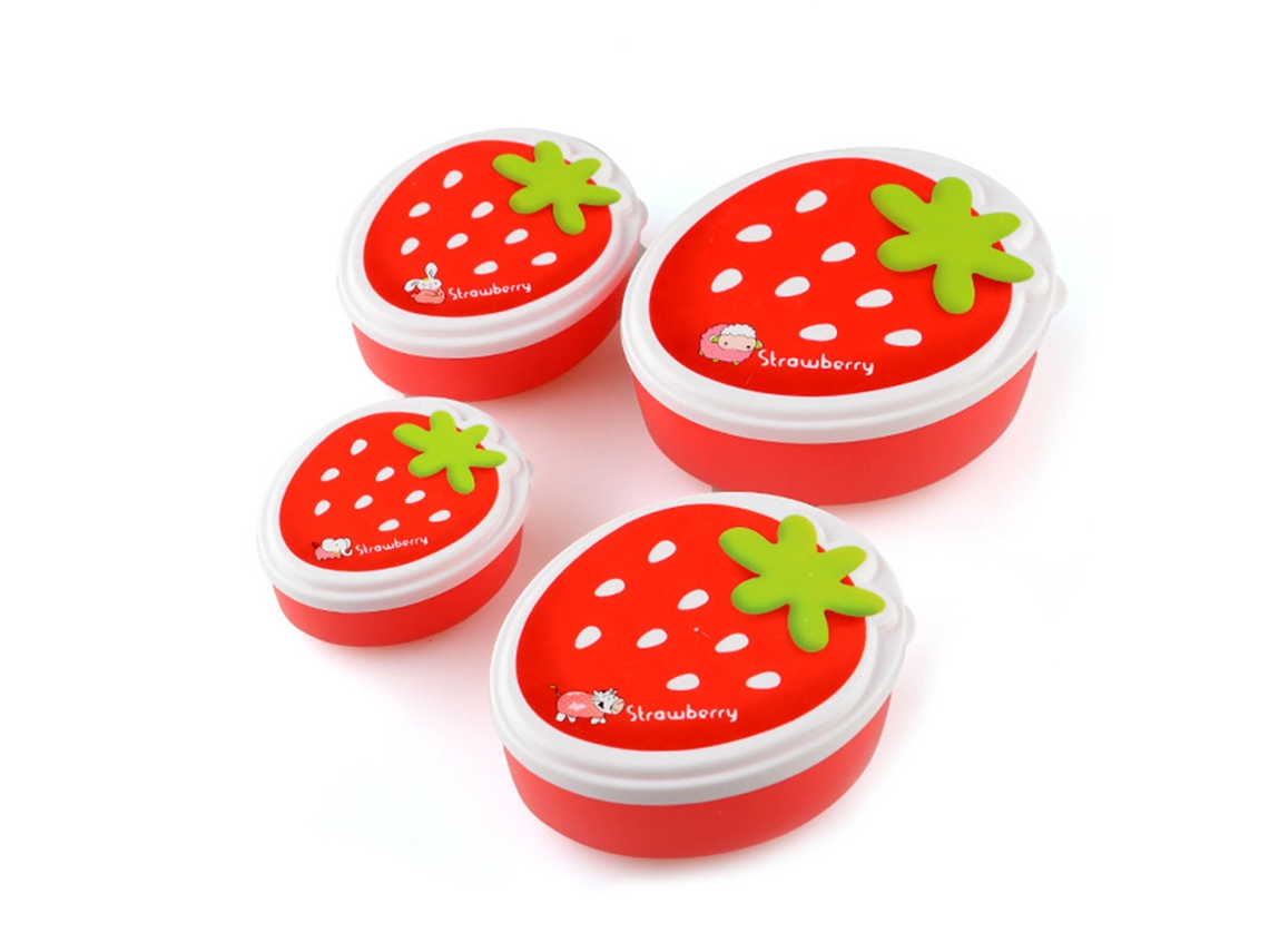 Conjunto De 4 Lancheiras Bento, Para Lanches, Para Organização Doméstica Na Cozinha E Bancada