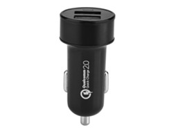 Carregador de Carro EOOCOO com carregamento rápido Qualcomm 2.0, saída USB dupla