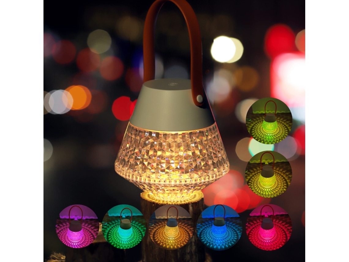 Luz Noturna Portátil de 2w para Uso Externo, Multicolorida BRILVIBERA (alça Laranja)