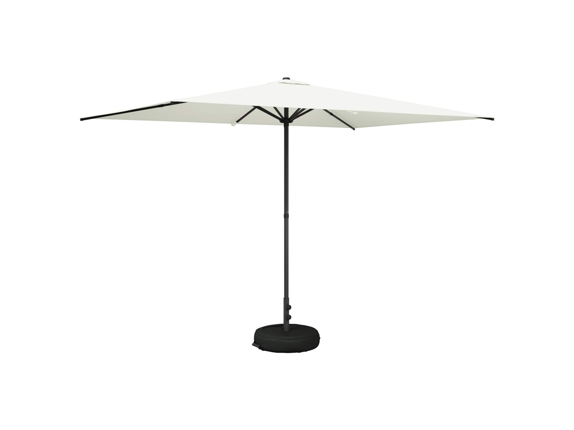 Vidaxl Guarda-sol De Jardim 200 X 300 Cm Poliéster Retangular Creme