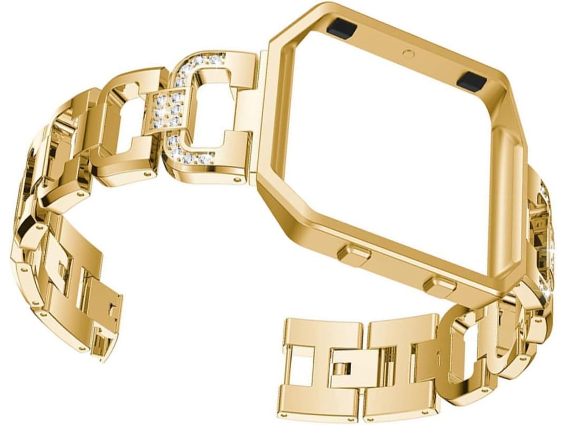 Pulseira De Metal Para Bracelete De Aço Inoxidável Com Incrustações De Cristal, Pulseira De Substitu Gokoco