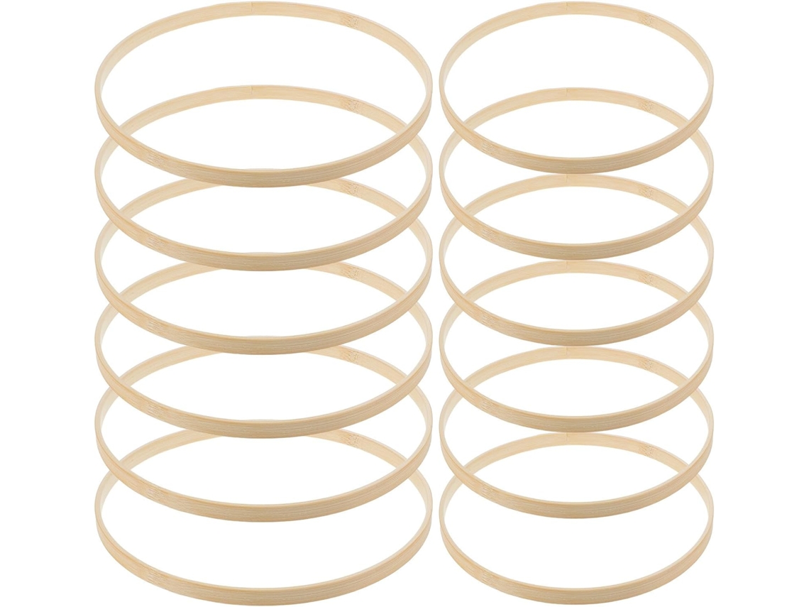 Conjunto De 12 Anéis De Bambu Para Apanhador De Sonhos, Ideais Para Casamento E Macramê