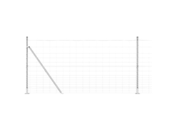 Conjunto 1 Poste De Cerca Externo Vidaxl Prateado Aço (25 X 1,2 M)
