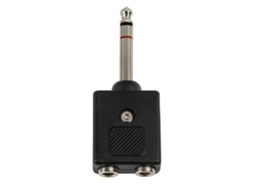Adaptador Spliter 2 X Jack 3.5mm F Para Jack 6.3mm M 2 Canais Mimacro 20088 Preto