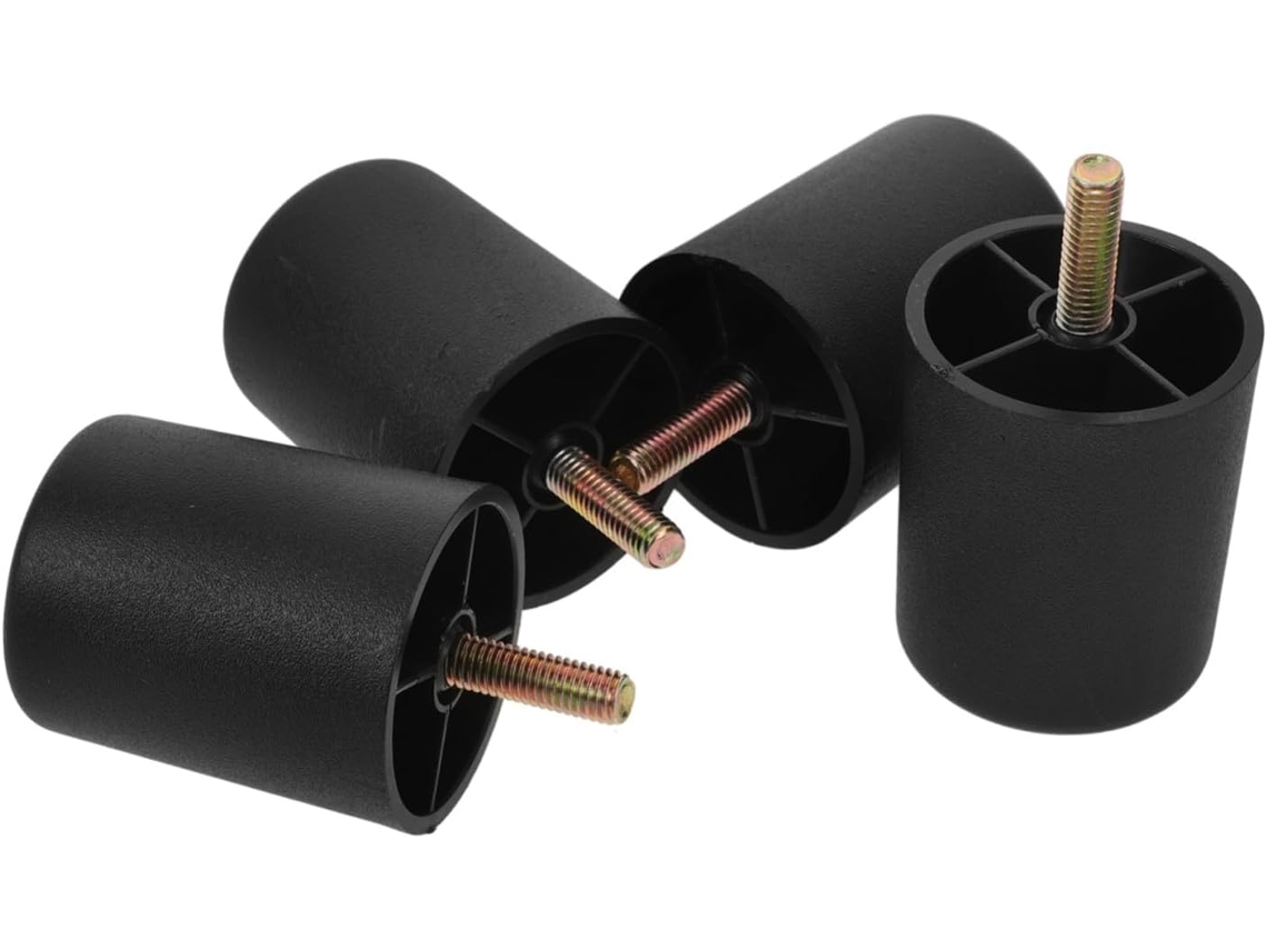 Pés Para Sofá Com Suporte De Estabilidade E Redução Ruído, Redondos, Em Plástico E Metal, Conjunto De 4 Peças