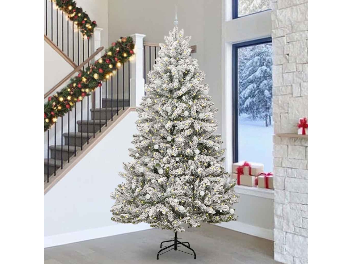 Vidaxl Árvore De Natal Artificial 300 Cm 300 Led Branco Quente