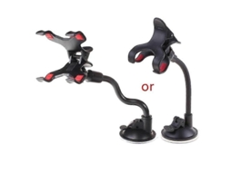 Lurelia Suporte Para Telemóvel De Carro Com Ventosa 1 Peça 6cm 1cm Flexível Pescoço De Ganso Rotação 360° Preto