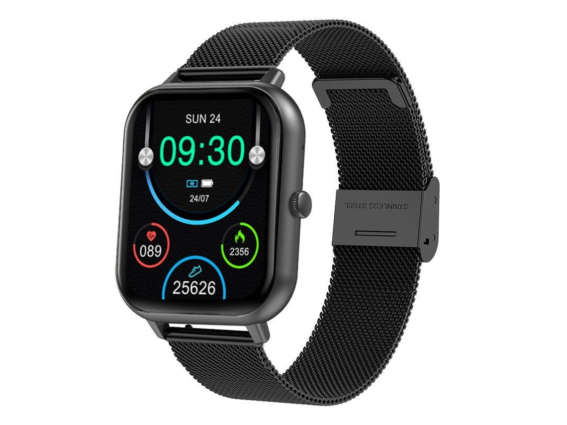 Smart Watch Zl54Cj Bluetooth Call Health Monitor Aço Preto GODTVAGT