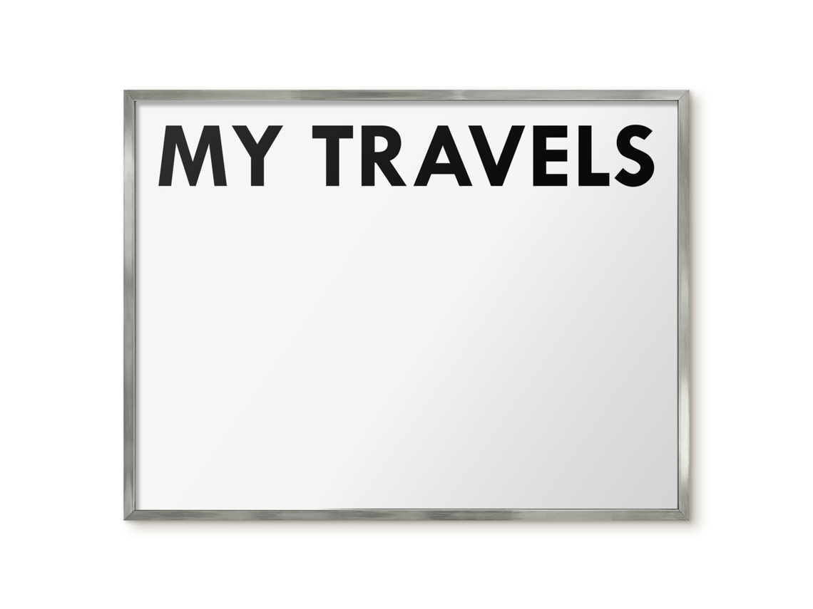 Magnetic Board For Wall My Travels For The Bedroom Espelharte (80x60 Cm)
