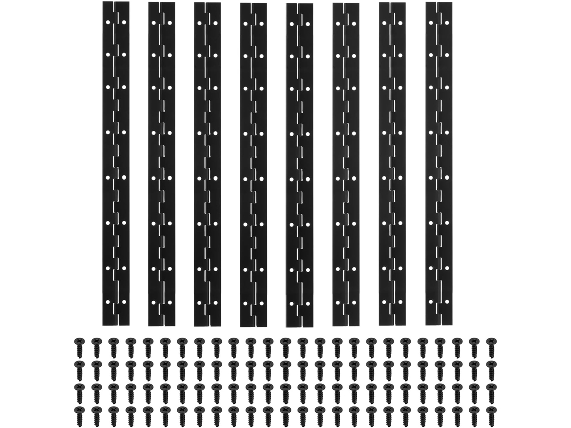 Dobradiça Contínua De Piano 16x1,2 Polegadas, 8 Peças, Aço Inoxidável