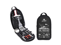 Conjunto de Utensílios de Viagem Inox 9 Peças