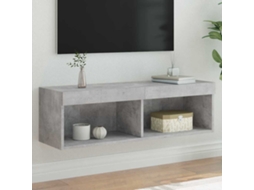 Vidaxl Móvel De Tv Com Luzes Led 100x30x30 Cm Cinzento Cimento