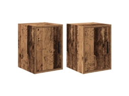 Garage Wall Cabinet, Garage Wall Cabinets Vidaxl Marrom Madeira Processada (30 X 30 X 41 Cm)