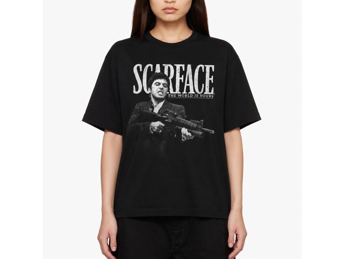 Rockinstone Scarface Movie Black Adult T-shirt Classic Size:s