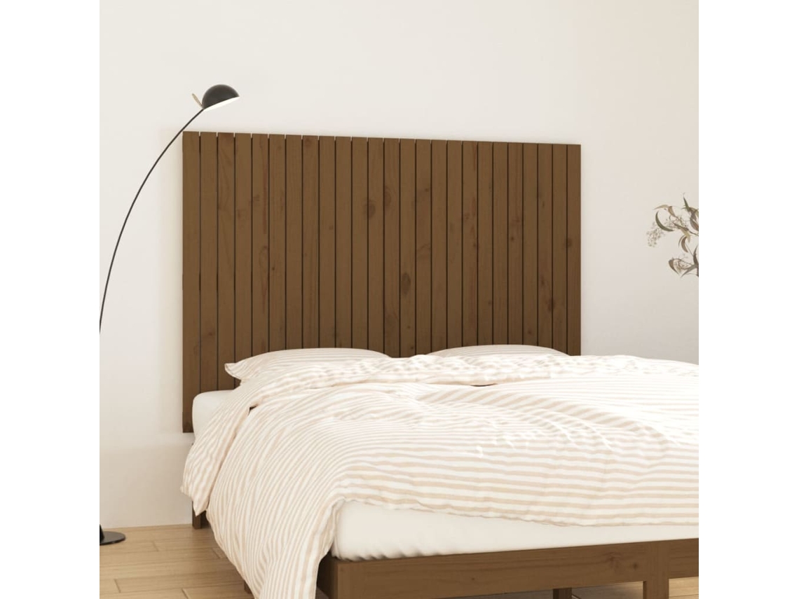 Vidaxl Cabeceira De Parede 159,5x3x110 Cm Pinho Maciço Castanho-mel
