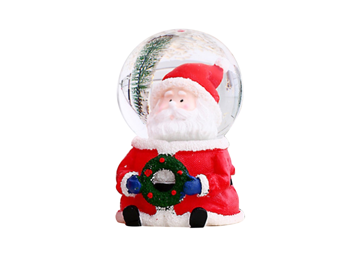 Globo de Natal Globo de Cristal Iluminado com Boneco de Neve RNEMITERY