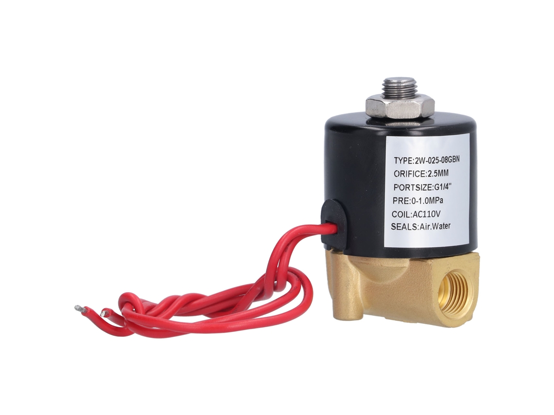Válvula solenóide elétrica (controle direcional, 2 posições, 3 vias)