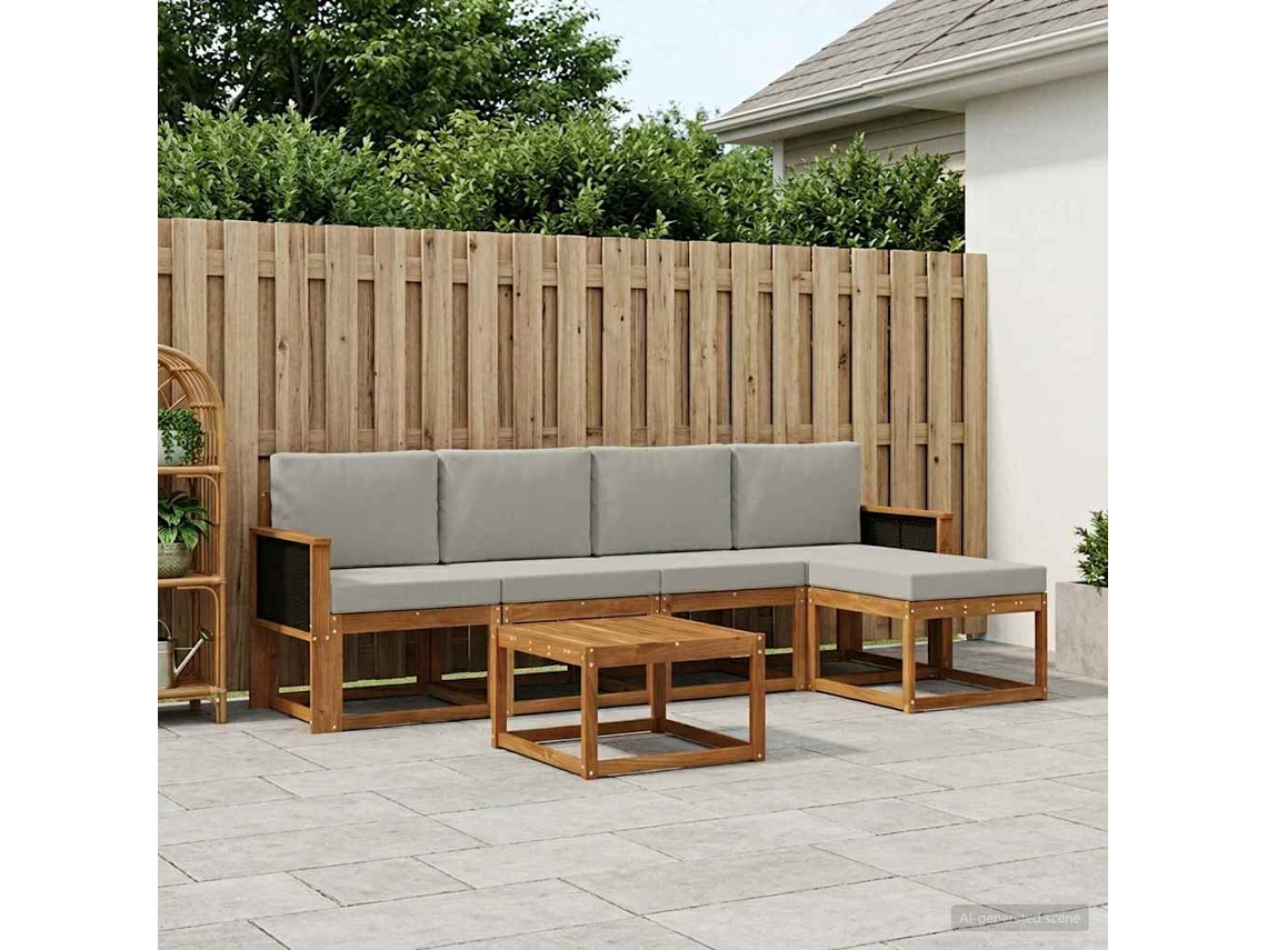 Vidaxl Conjunto De Sofás Para Exterior 6 Unid. Poliéster
