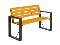 Banco de Jardim com Apoios de Roda LAMAISON (2 pessoas, 105,5x56x79 cm)