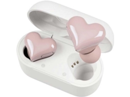 Auriculares em Forma de Coração com Cancelamento de Ruído e Som Hifi Longa Duração JIAPEI (rosa)