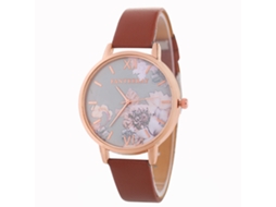 Relógio Feminino Conjunto Elegante de Luxo Casual e Negócios Presente Café