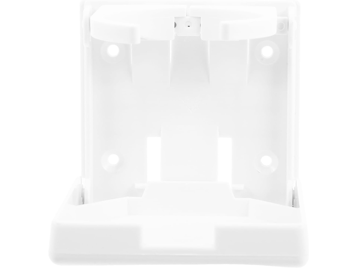 Porta-copos Dobrável Em Estilo Náutico, Feito De Plástico Branco, Com Base Estável E Design Elegante.