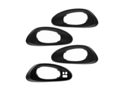 Conjunto De 4 Peças De Molduras Pretas Para Maçanetas Internas Das Portas Dianteiras E Traseiras Para Chevrolet Trailblazer 2002-2009 (códigos:_yua