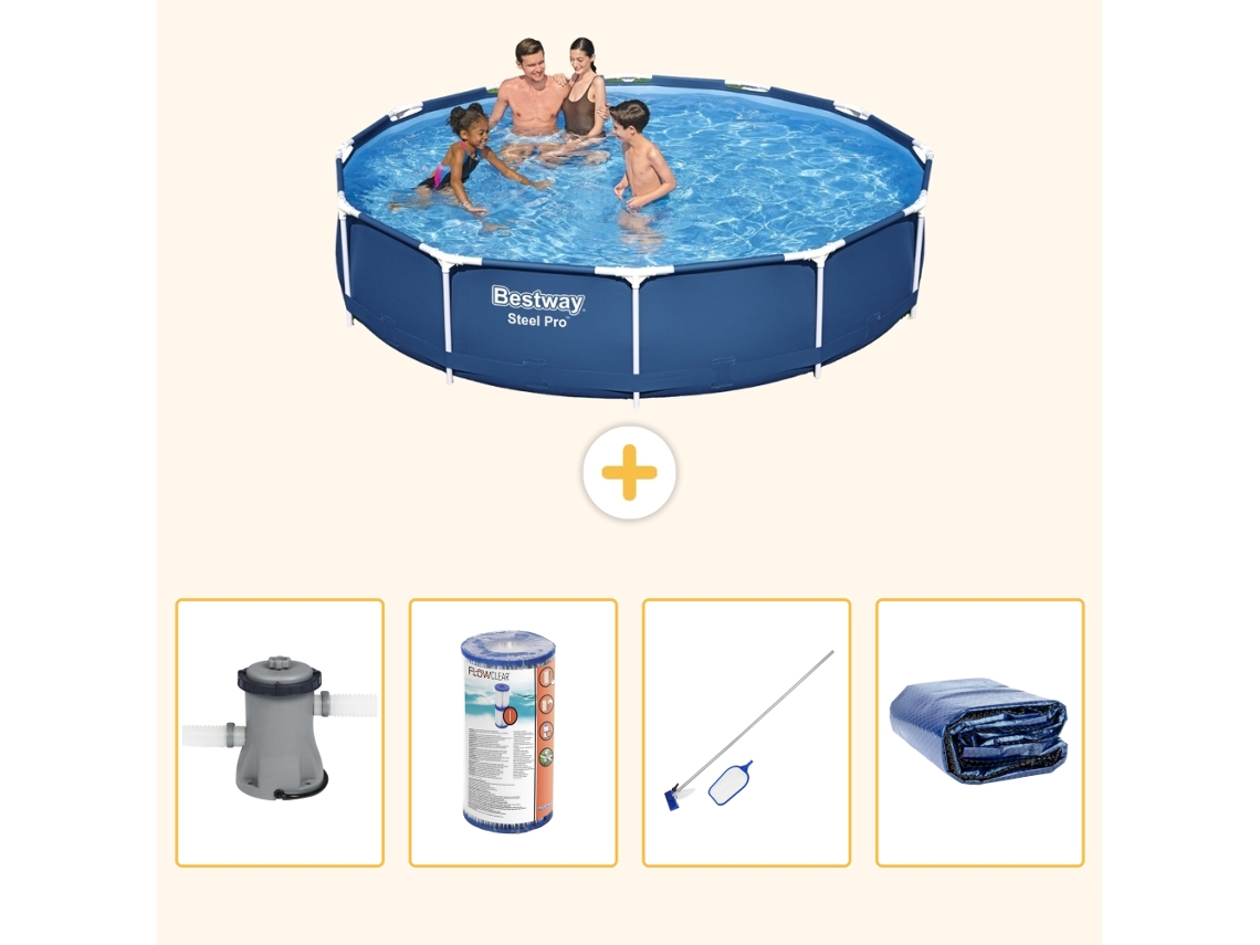 Bestway Piscina Bestway Steel Pro Redonda - 366x76 Cm - 5-peças S194