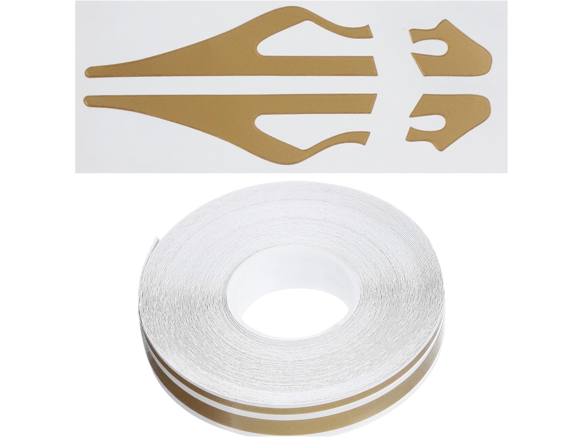 Adesivo Delicado De Papel Dourado Para Carro Com Decoração De Listras