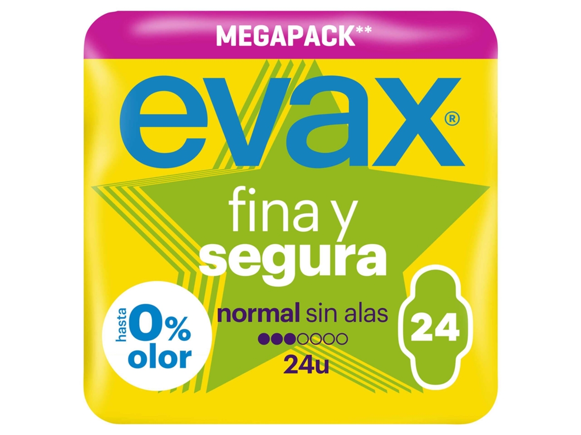 Pensos Higiénicos Fina e Segura Normal EVAX emb. 24 un