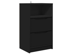 Mesa de Cabeceira Preto MAISON EXCLUSIVE em Madeira Processada (40x30x467 cm)