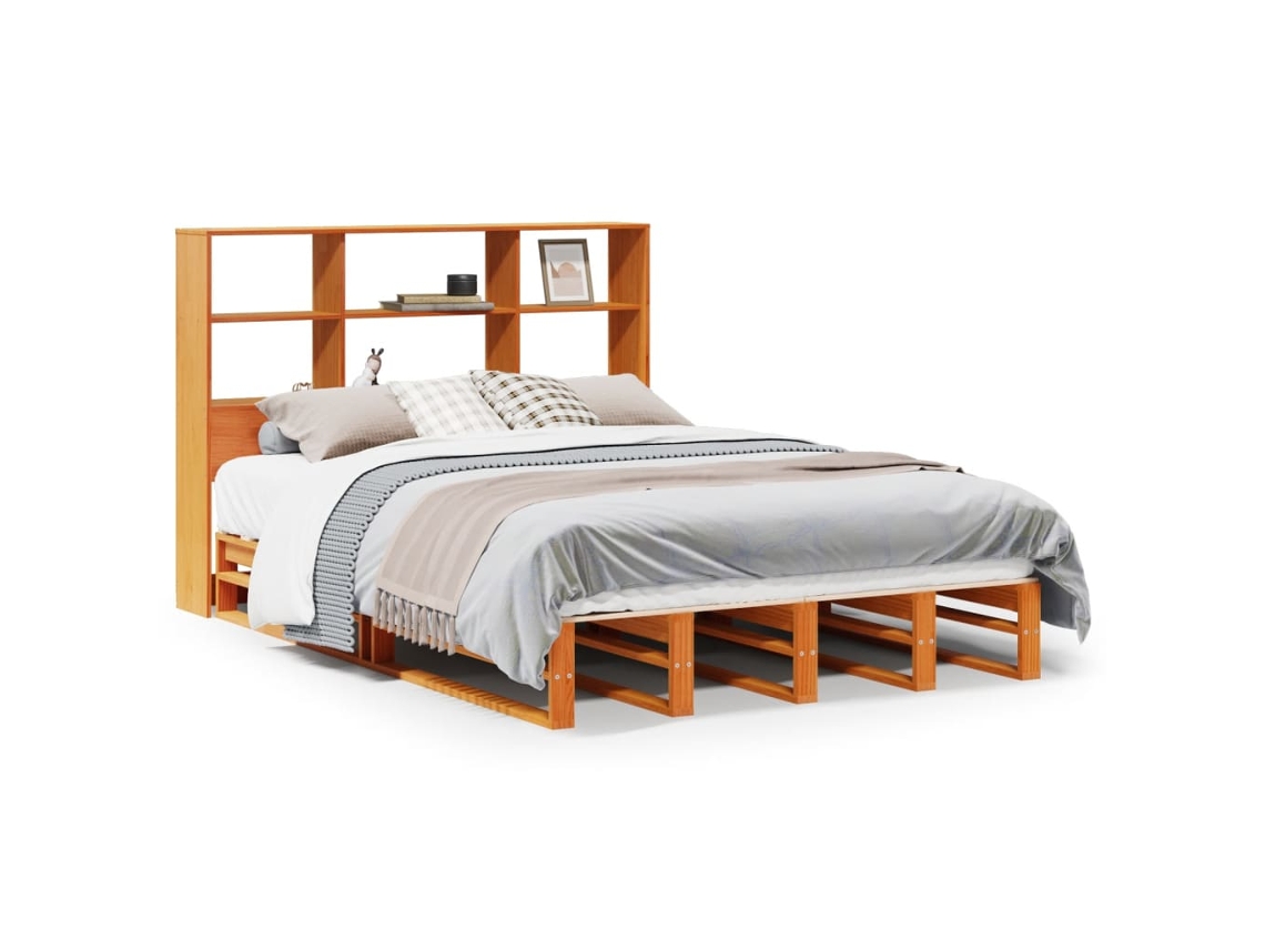 Cama com Estante Sem Colchão Madeira Maciça 135x190 cm MAISON EXCLUSIVE (0)