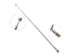 Antena Fm Telescópica de 4 Seções, Rotativa 360°, Cobre com Cromagem | S/MARCA