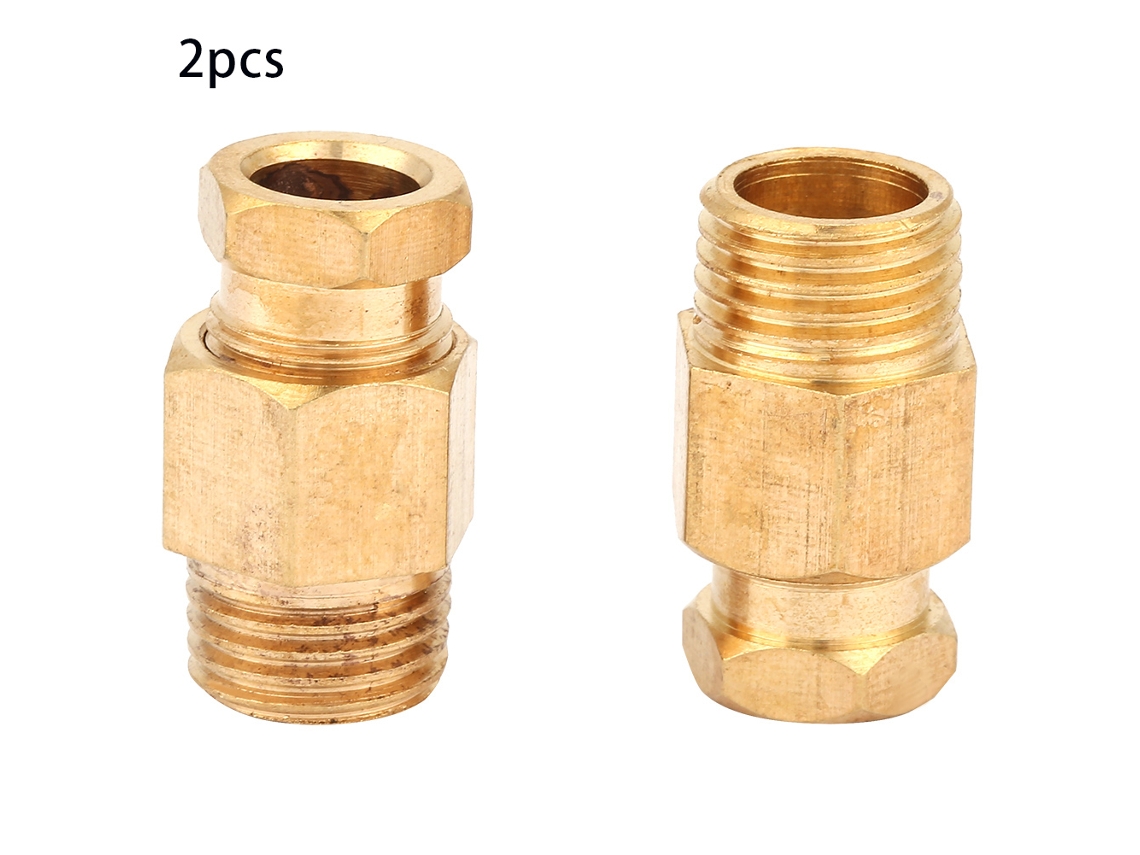 2pcs Conector De Tubo De Compressão De Latão Com Ferrula Para Oleoduto Pd814