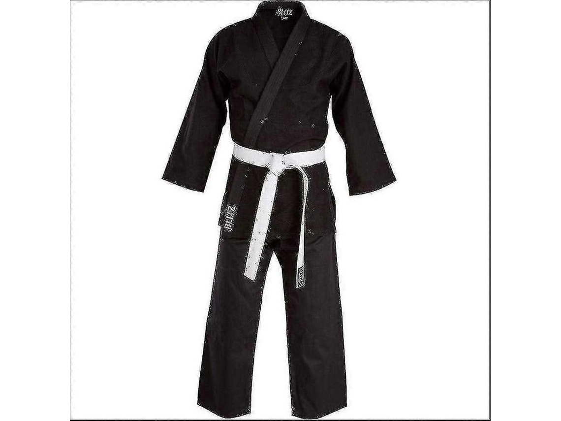 Traje De Judô Para Crianças Preto 350g Poliuretano Inclui Cinto Branco Yvan110cm 110 Cm Negro