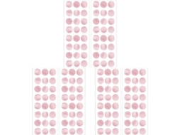 Conjunto Com 3 Adesivos De Parede De Bolinhas Rosa, Removíveis E Fáceis De Decorar Para O Quarto.