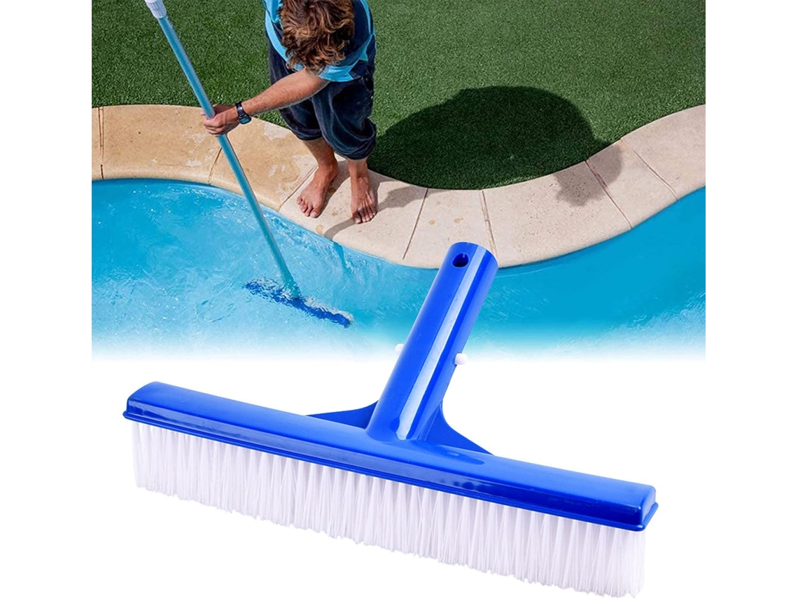 Cabeça de escova de piscina doméstica ferramenta de limpeza de manutenção de piscina escova de canto de piscina (azul 1 peça)