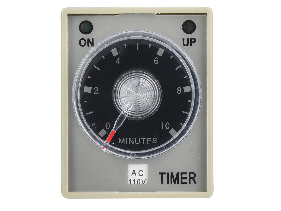 Relé de Temporização AH3 3 Eletrônico Ajustável com Retardo de Liberação 8 Pines 10min 110v