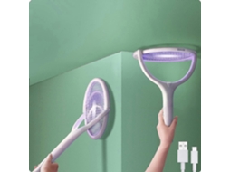 Raquete Elétrica Recarregável Com Cabeça Giratória, Mata-mosquitos Elétrico, Para Moscas, Lâmp Ada Anti-mosquitos, Anti-moscas, A