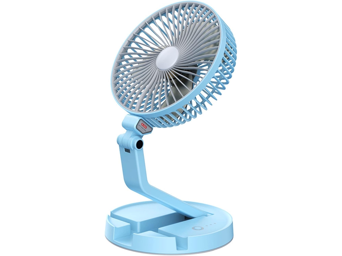 Ventilador De Mesa Portátil Ajustável Em 180° E Recarregável.