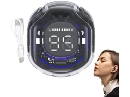 Fones De Ouvido Sem Fio Com Cancelamento Ruído E Visor Digital Led 5, 4 Polegadas