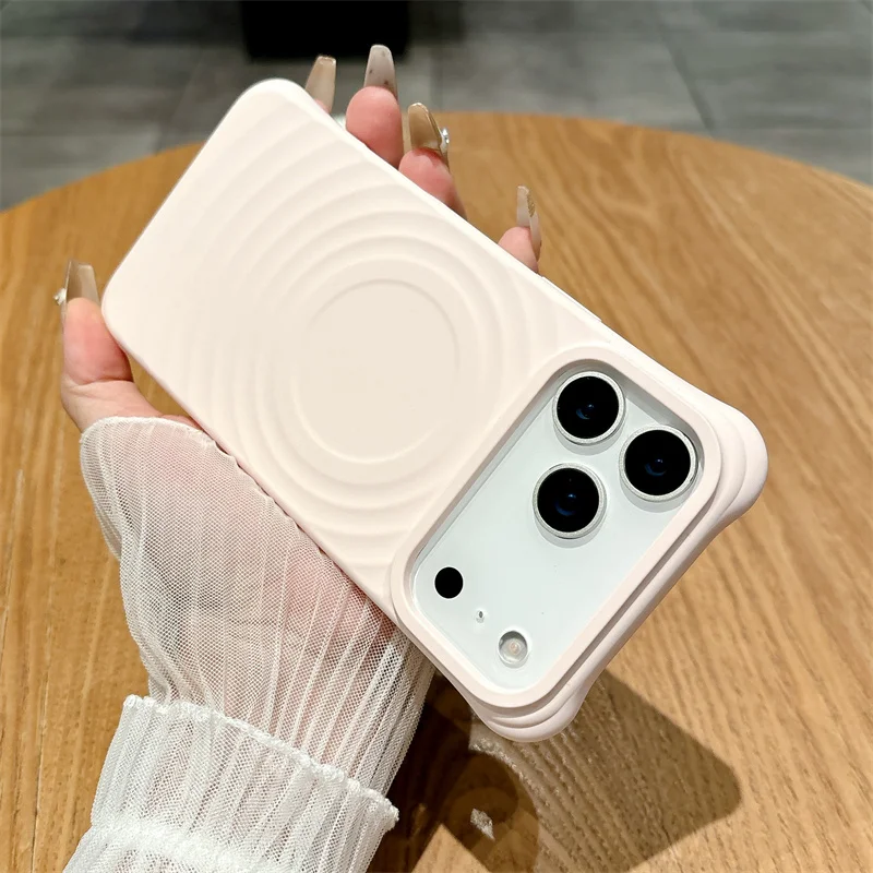 (rosa, Iphone 16) Capa Protetora Magnética De Silicone Líquido Para Carregamento, Resistente A Quedas E Com Toque Suave.