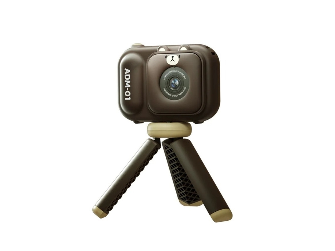 Minicâmera Digital Para Crianças, 4800 W, Hd, 24 Polegadas, Com Tripé, Marrom