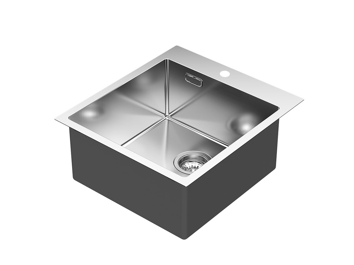 Pia Quadrada Sol 40x40 em Aço Inox KIBATH