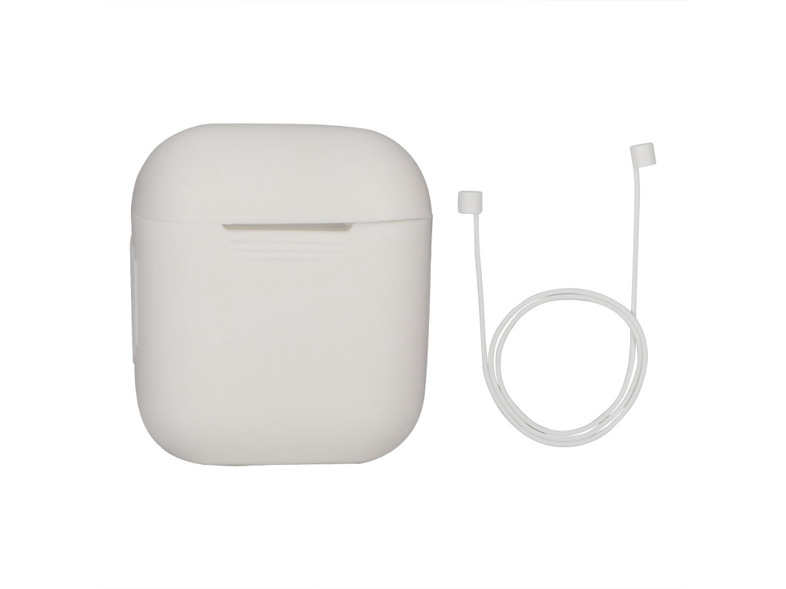 Capa Silicone Branca LAXISCREED para Airpods com Cordão