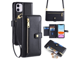 Capa Para Iphone 11 Pele Sintética Anti-riscos Magnética Preto
