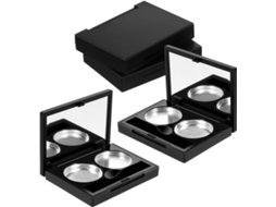 Paleta De Sombras Vazia Com 2 Compartimentos, 4 Peças.