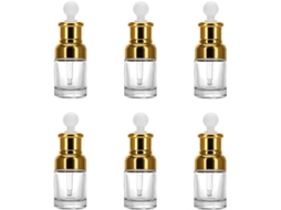 Frascos Conta-gotas De Vidro De 30 Ml, Pacote Com 6 Unidades, Dispensador Compacto E Prático.