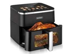 Fritadeira A Ar Sem Óleo, 11 L Grande Capacidade, 2000w, Com Janela Visível Tela Sensível Ao Toque, 10 Menus Pré Programados, Preto Koticidsin